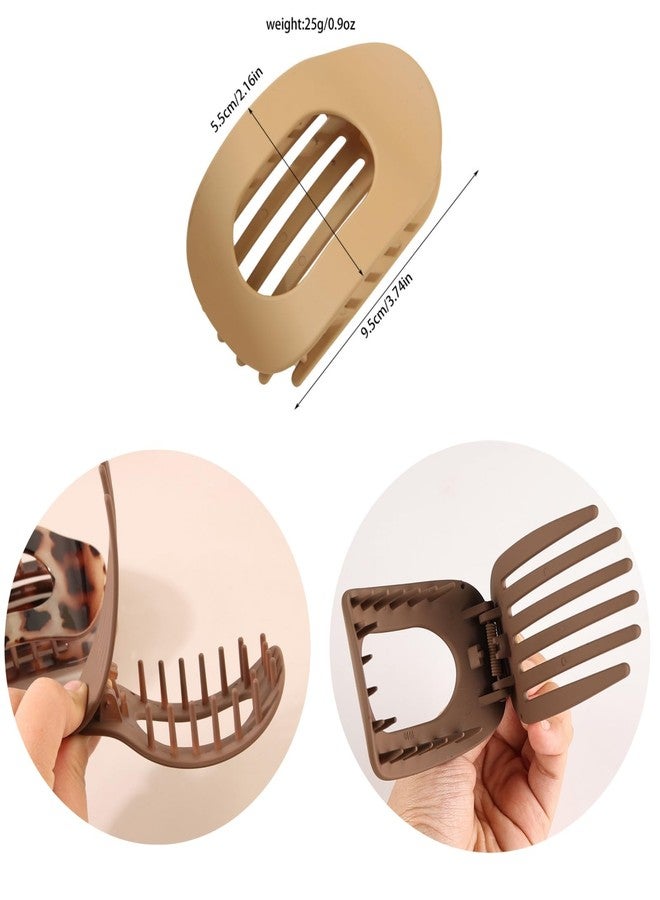 AITELEI 6PCS Flat Hair Clips for Women, French Design Flat Hair Claws, Secure Hold Inner Teeth Hair Claw Clips, Strong Hold No Slip Hair Barrettes For Lying Down Holiday Christmas Gifts - Image 3
